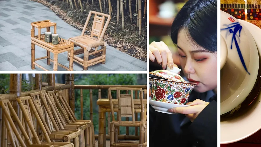 Bamboo and ceramic reference