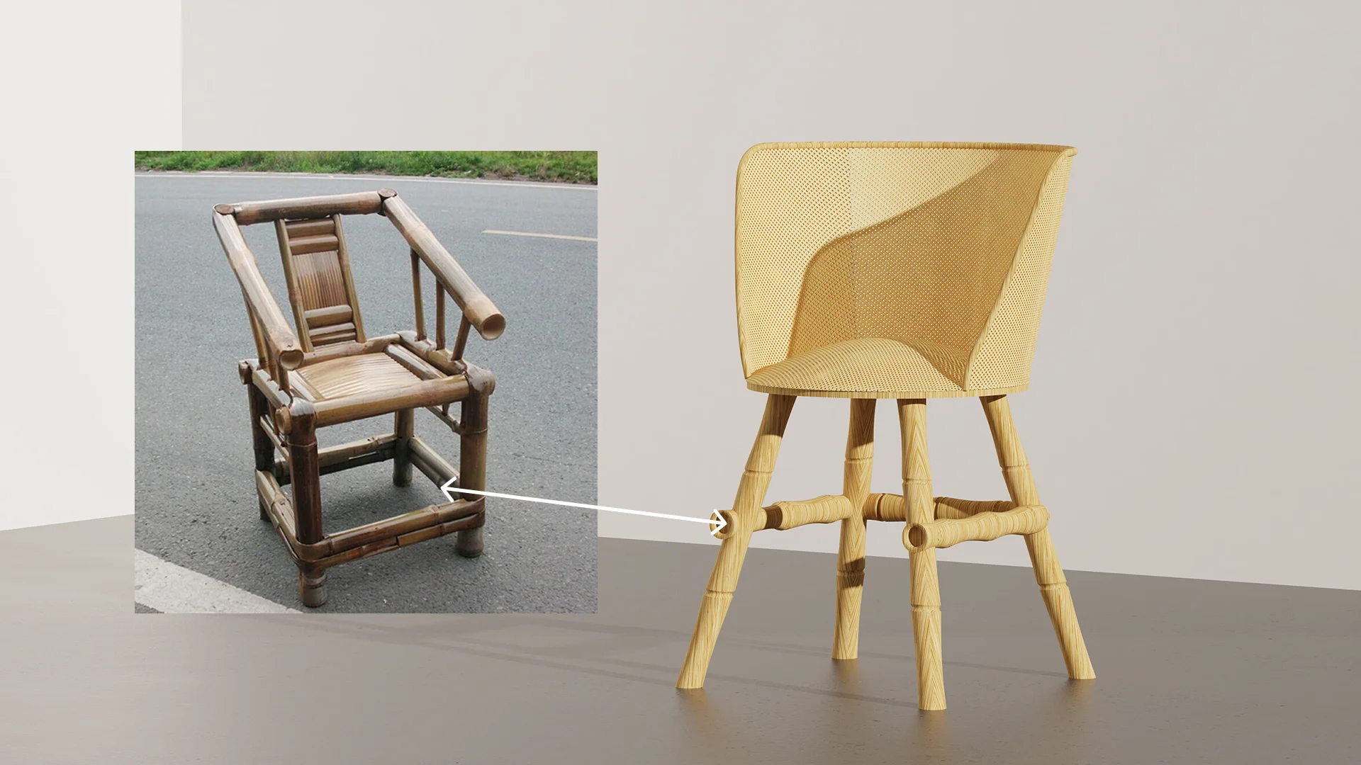 Traditional Chengdu bamboo chair reference