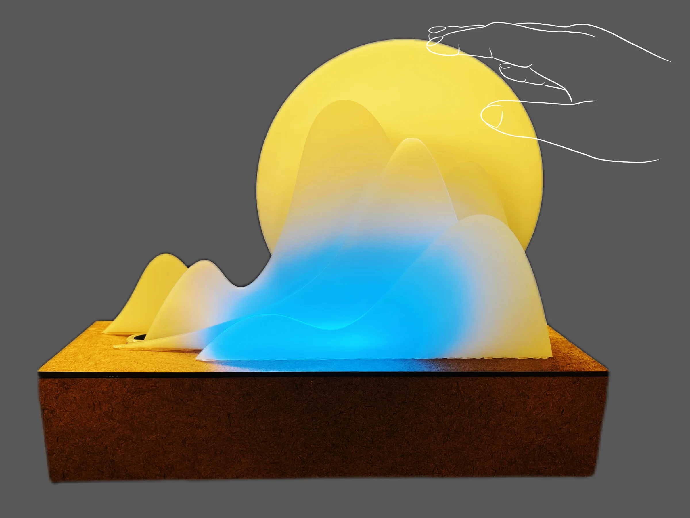Set the time — rotate the sun on the back