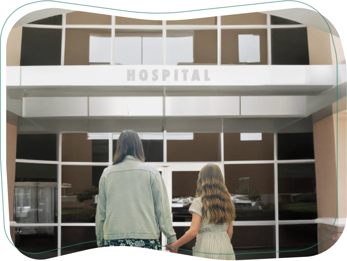 Child and guardian go to the initial doctor's visit.