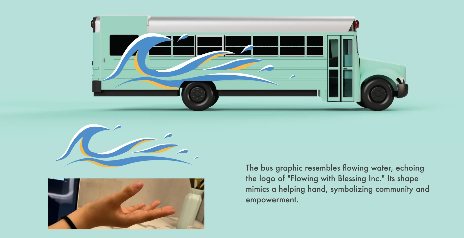 Bus wayfinding outreach — painting decals